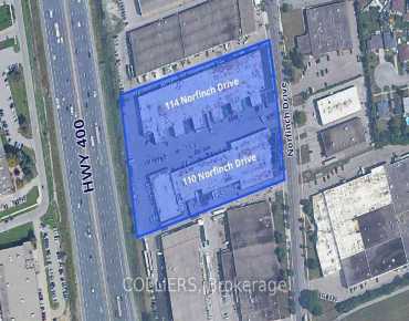 110-114 Norfinch Dr Black Creek, Toronto is zoned as E1.0 with total area of 130290.00 sqft